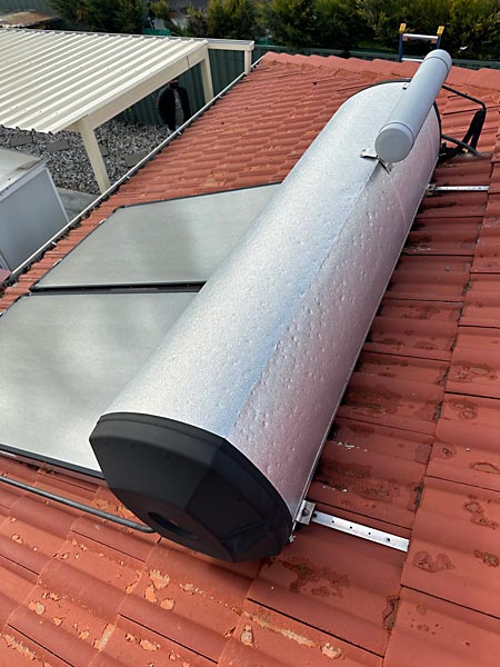 Hail damaged solar hot water tank Tuggeranong Canberra Hail damaged solar hot water tank Tuggeranong Canberra